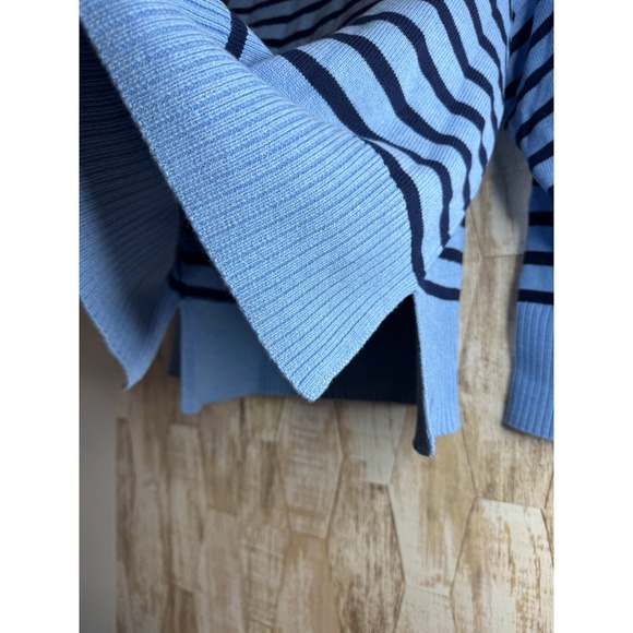 J.Crew Womens Blue Navy Striped Cotton Crewneck Sweater Size M Medium - Picture 7 of 7